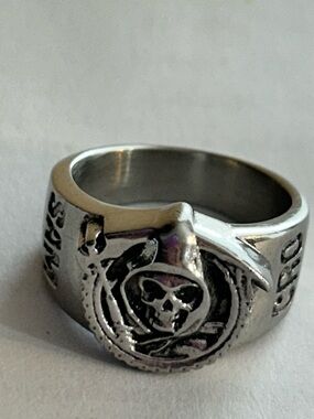 SAMCROC Reaper Ring, Stainless Steel, approx. 1” diameter, size 12-12.5